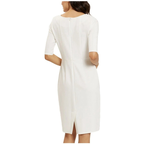 New $248 Jude Connally Women's Cream Monique Sheath Dress Knee-length Size Small - Picture 2 of 10